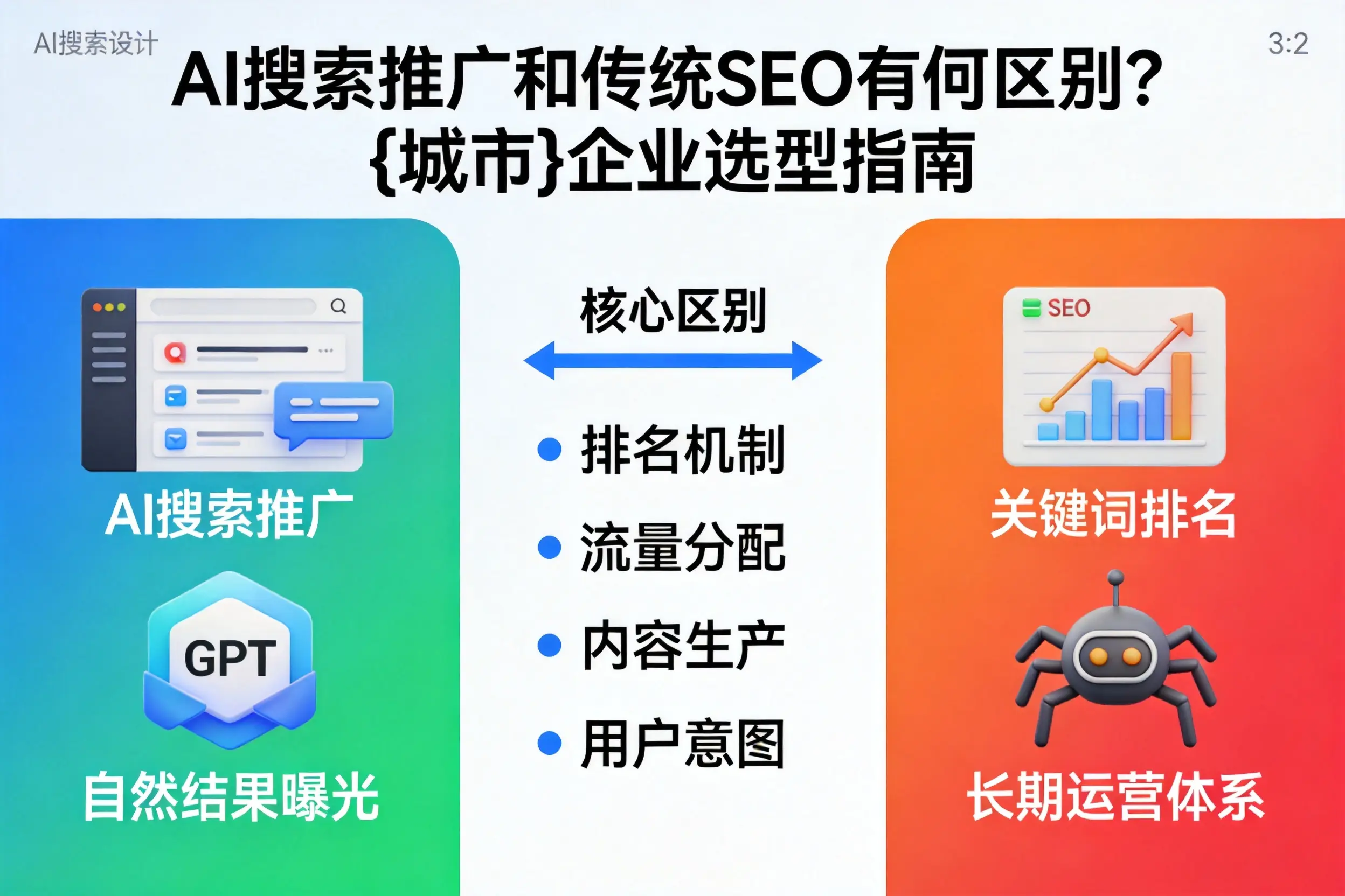 AI搜索推广和传统SEO有何区别？浙江企业选型指南