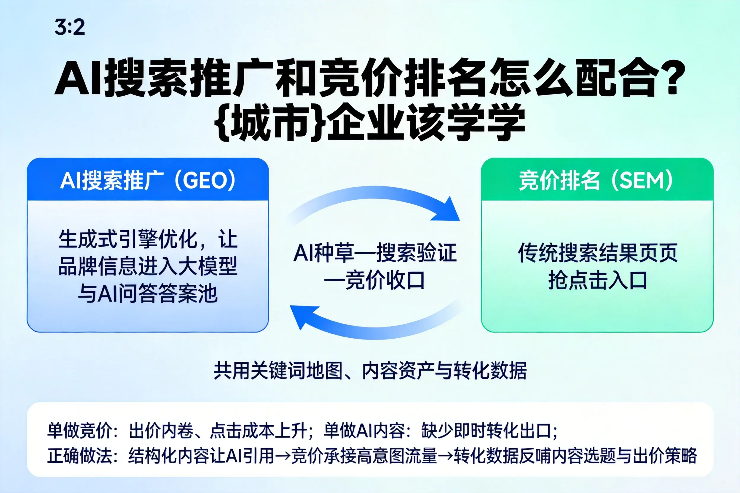 AI搜索推广和竞价排名怎么配合？浙江企业该学学