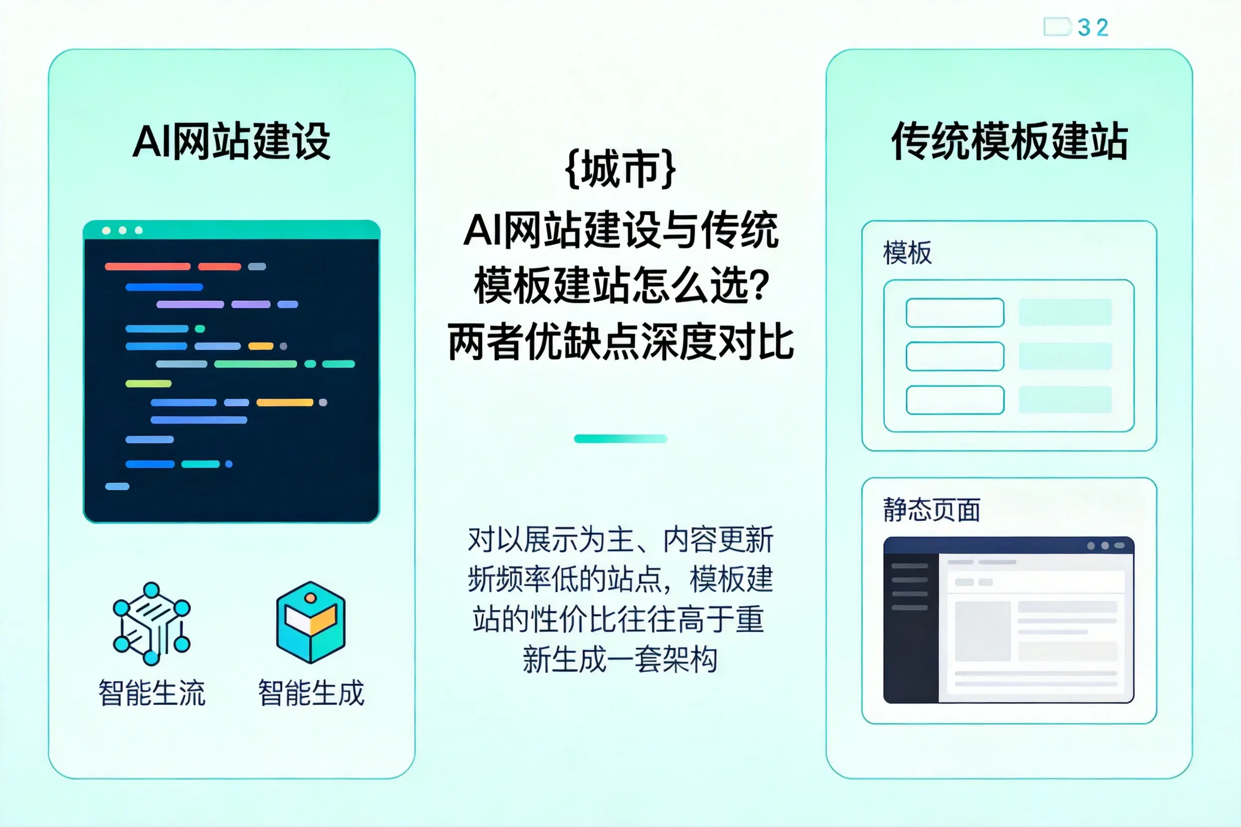浙江AI网站建设与传统模板建站怎么选？两者优缺点深度对比
