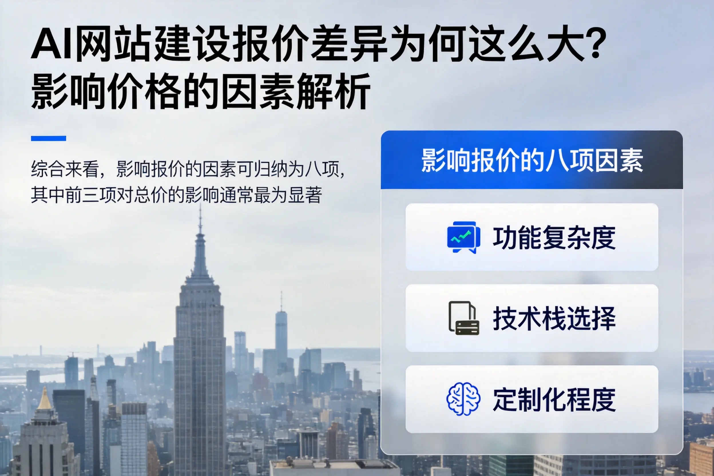 浙江AI网站建设报价差异为何这么大？影响价格的因素解析