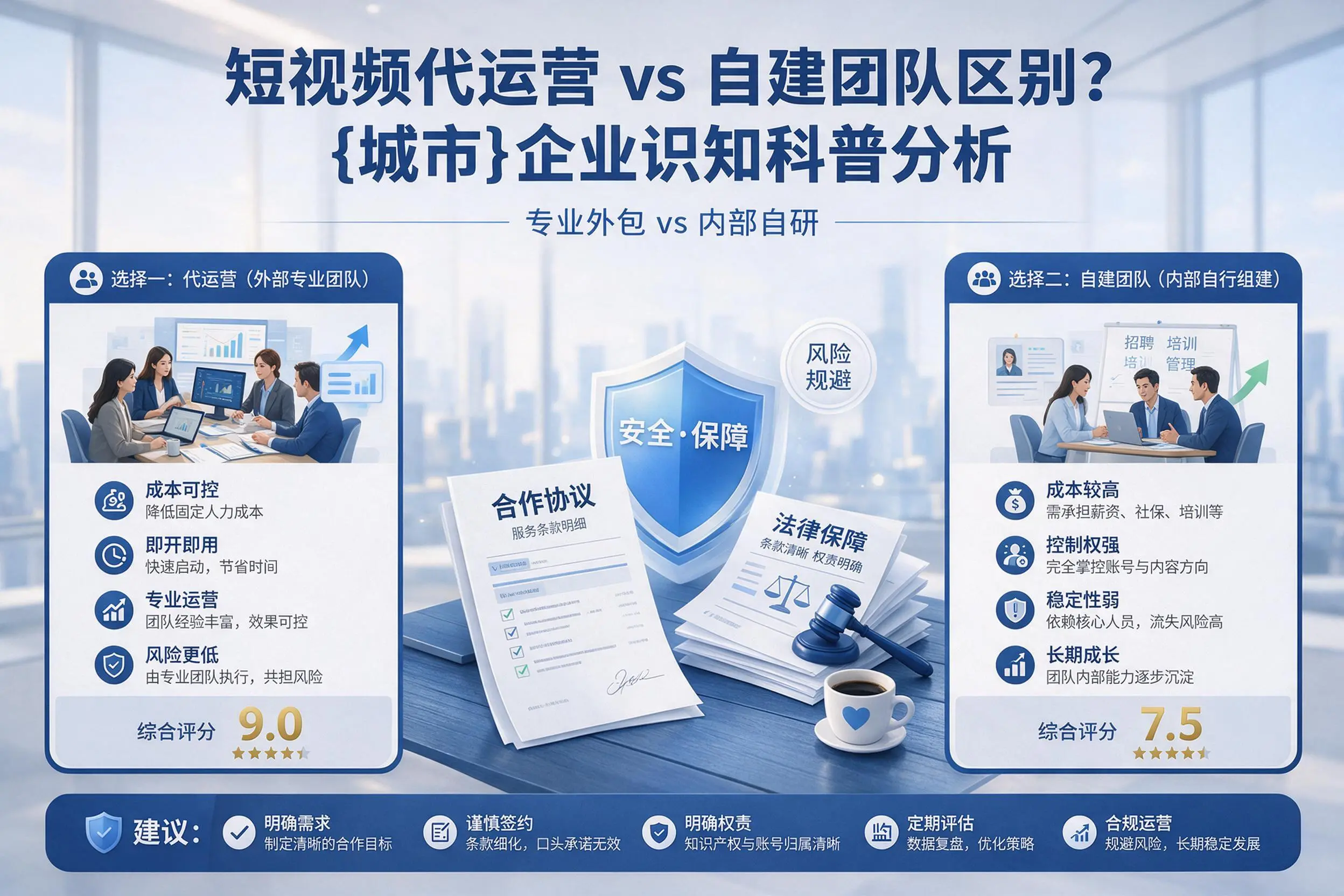 短视频代运营与自建团队区别？浙江企业认知科普分析
