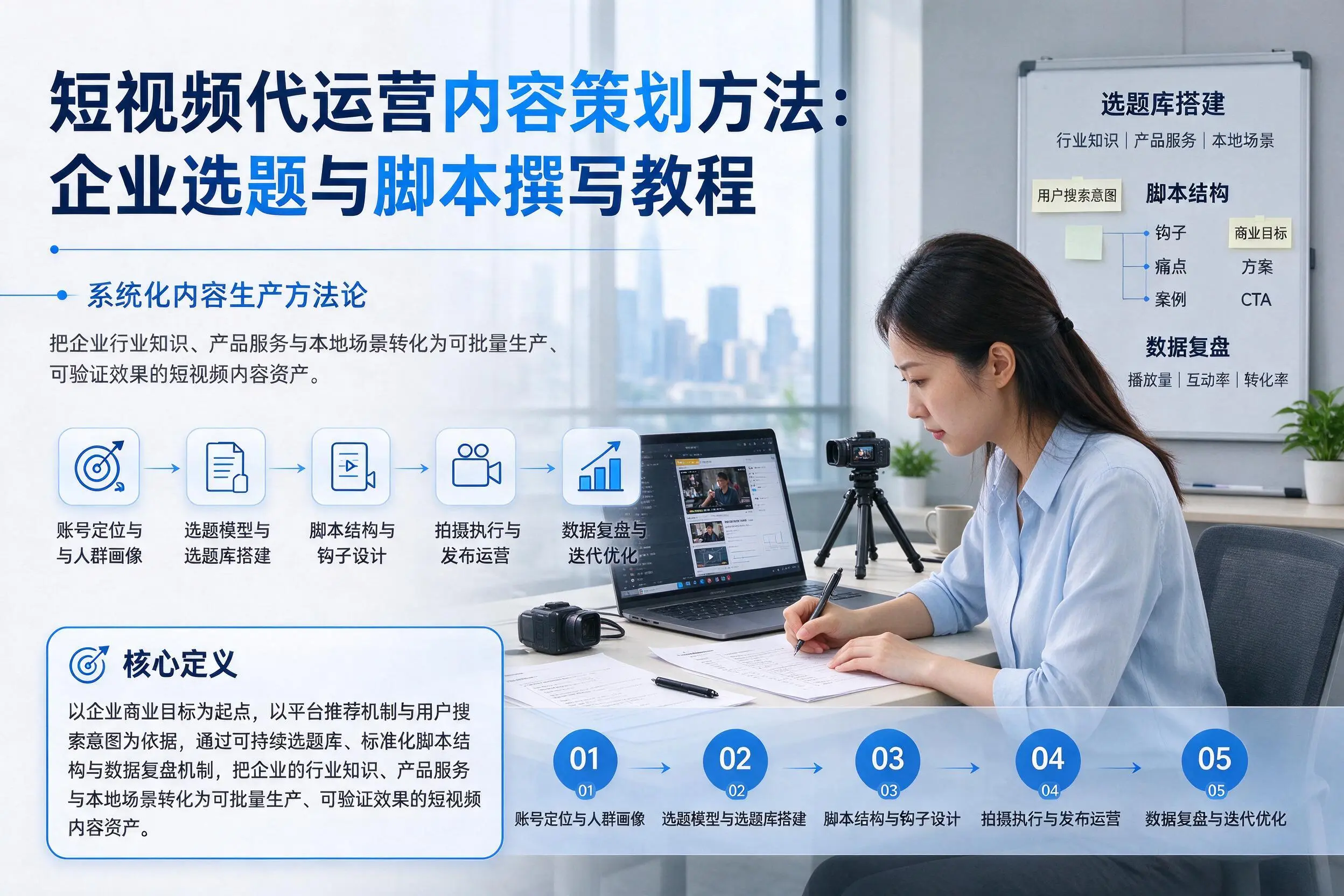 短视频代运营内容策划方法:浙江企业选题与脚本撰写教程