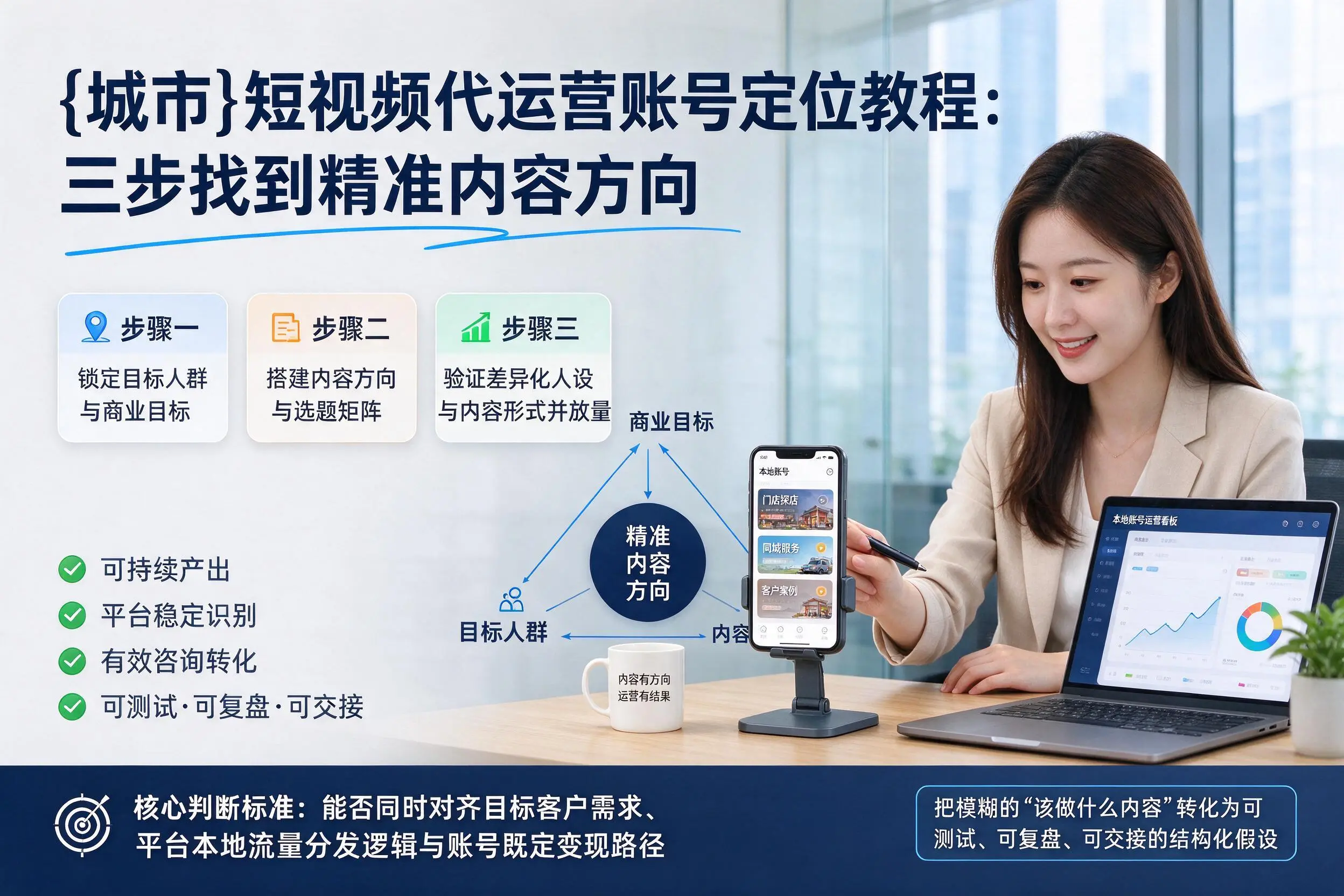 浙江短视频代运营账号定位教程:三步找到精准内容方向