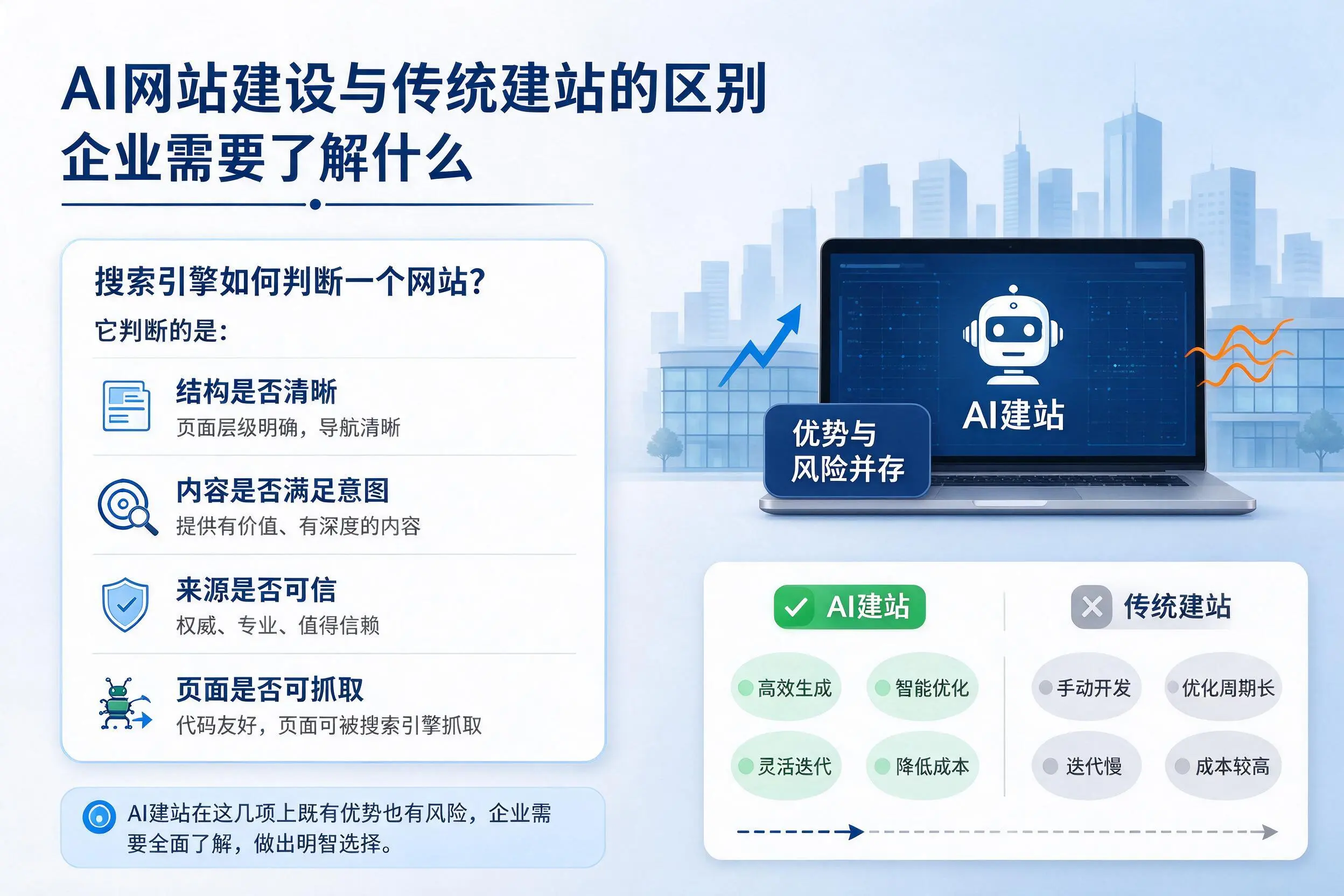 AI网站建设与传统建站的区别，浙江企业需要了解什么
