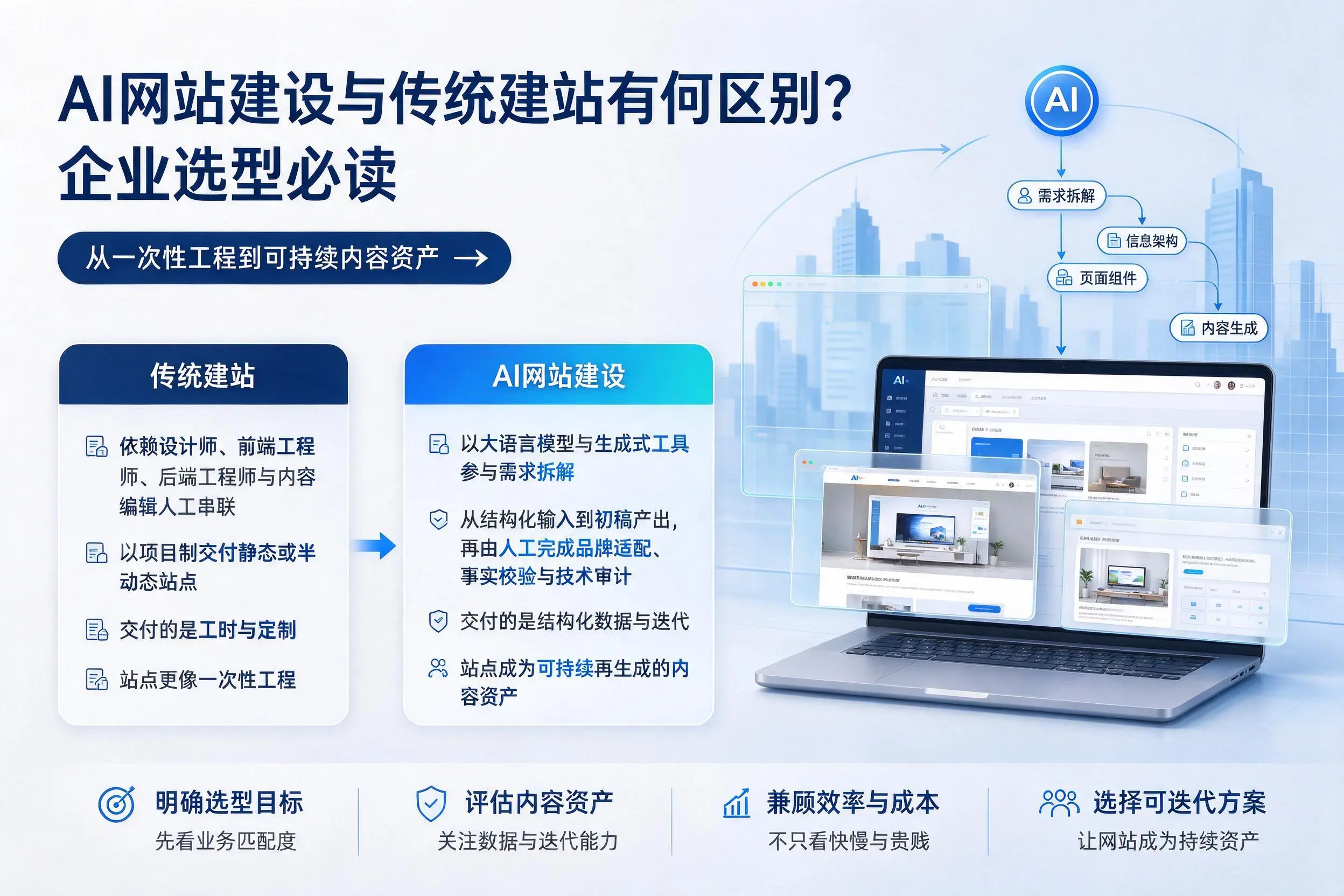 AI网站建设与传统建站有何区别？浙江企业选型必读