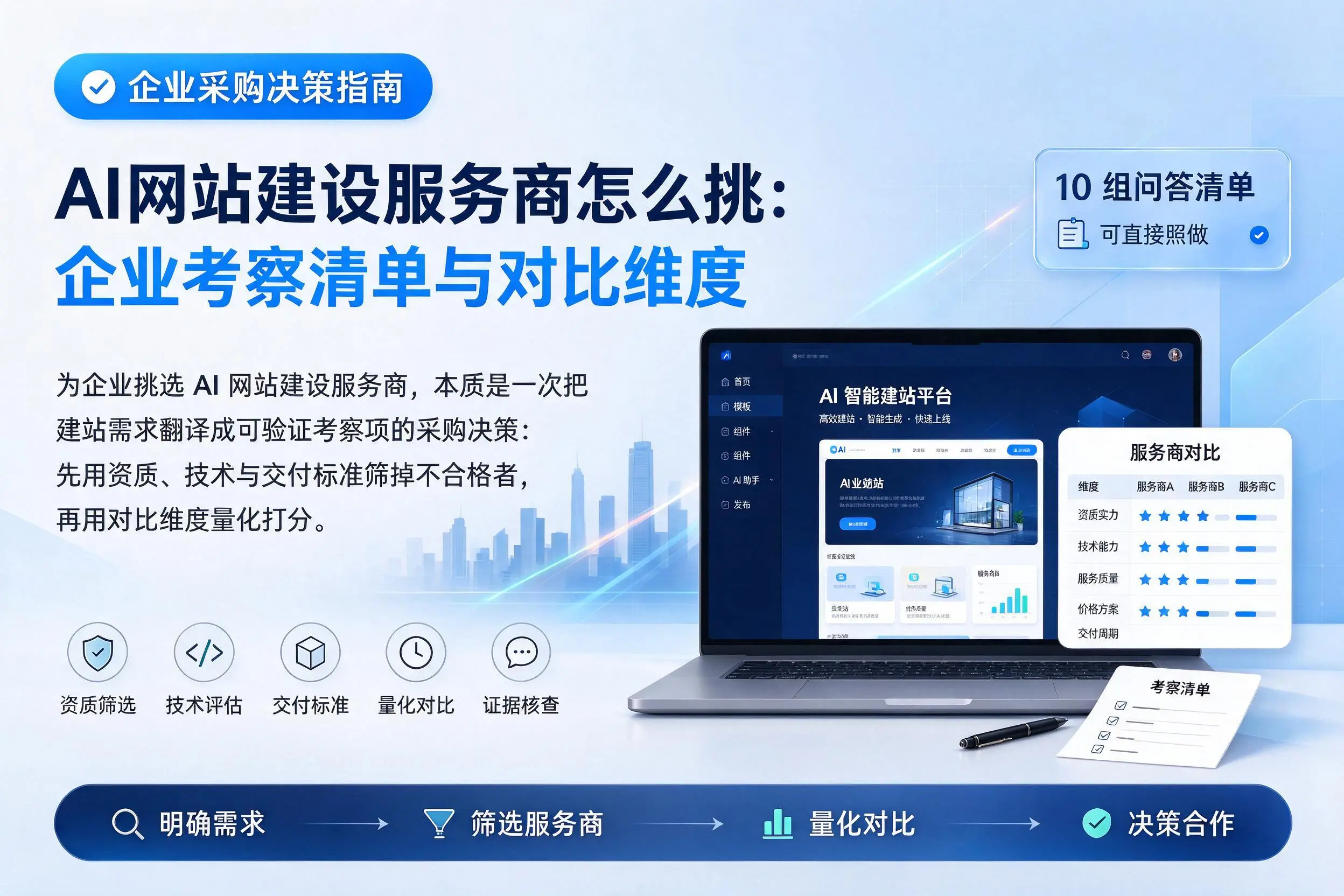 AI网站建设服务商怎么挑:浙江企业考察清单与对比维度