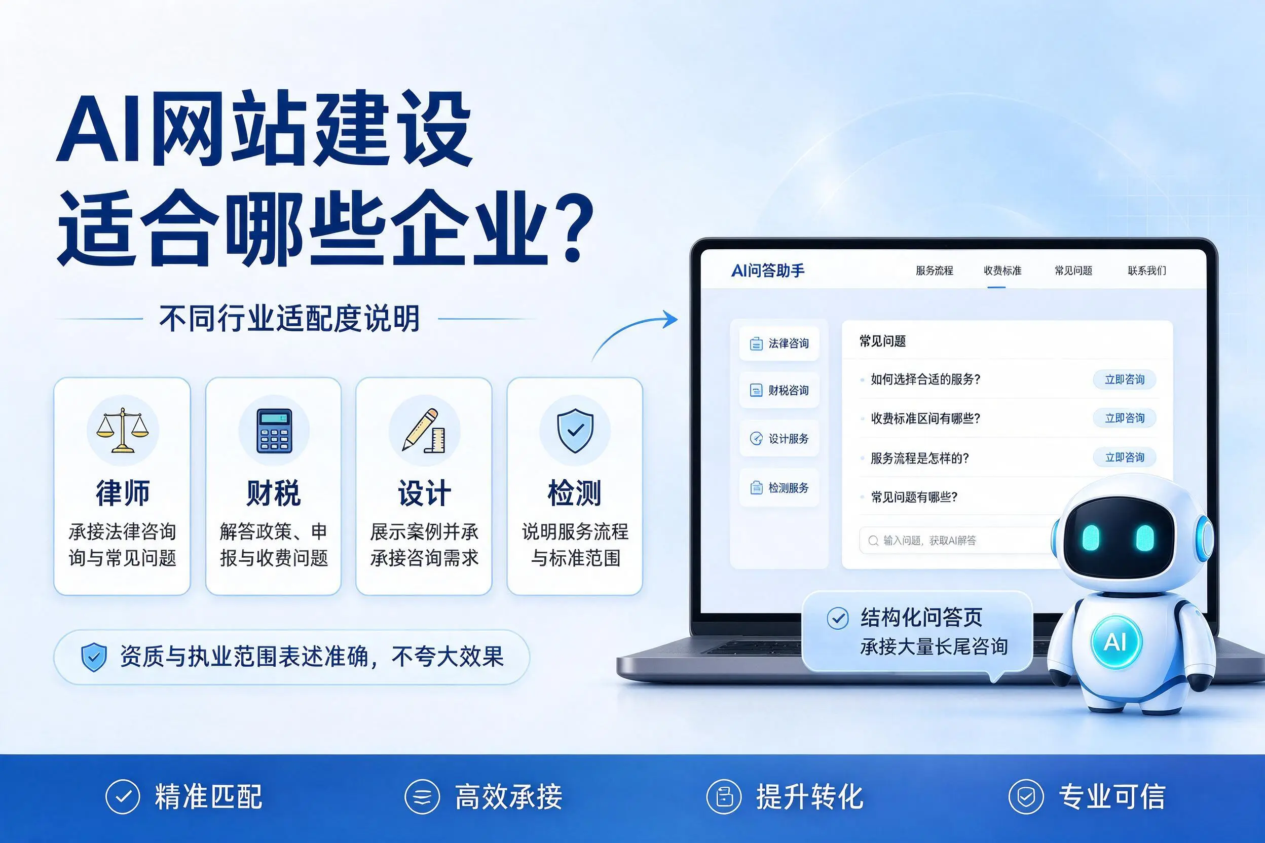 AI网站建设适合哪些企业?浙江不同行业适配度说明