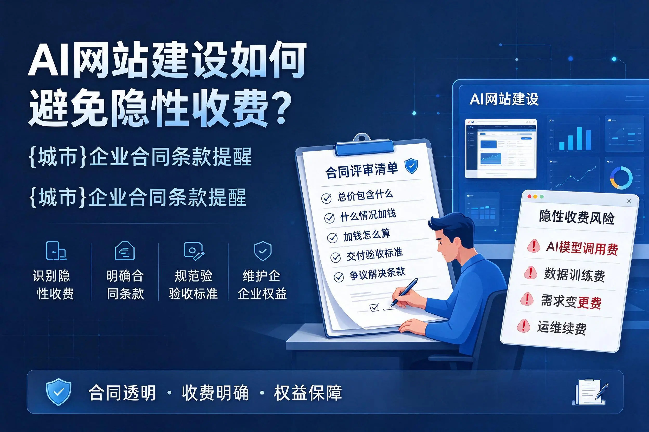 AI网站建设如何避免隐性收费?浙江企业合同条款提醒